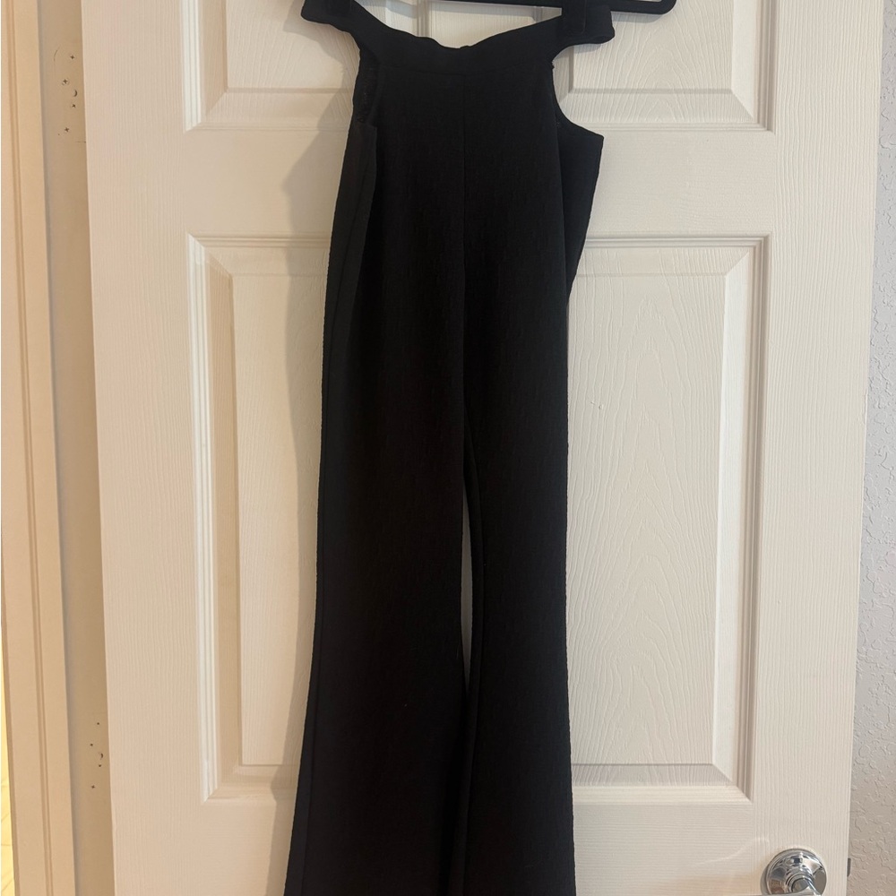 Adika Black Cut Out Flare Pants